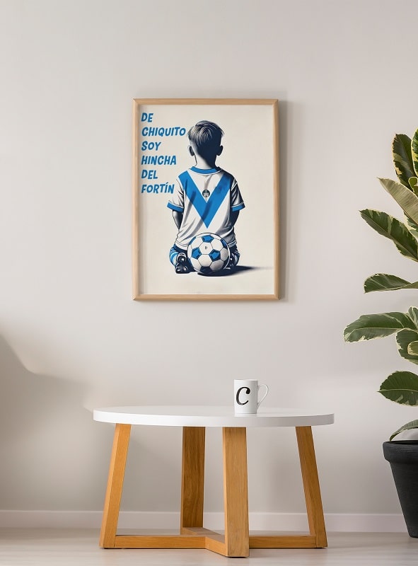 Arte de Pared Digital - "De Chiquitito Soy Hincha del Fortín" – Decoración para Pequeños Fanáticos